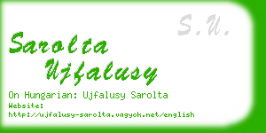 sarolta ujfalusy business card